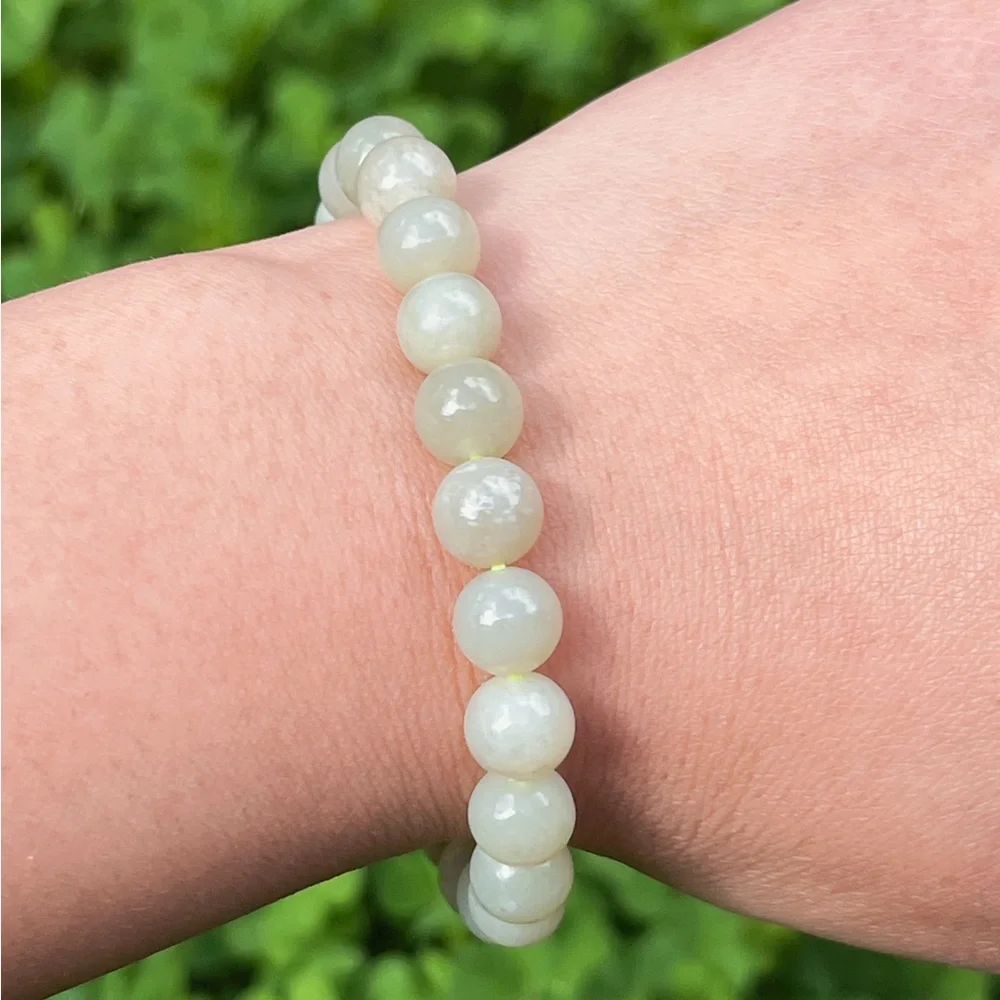8mm stretchable jade bracelet‎